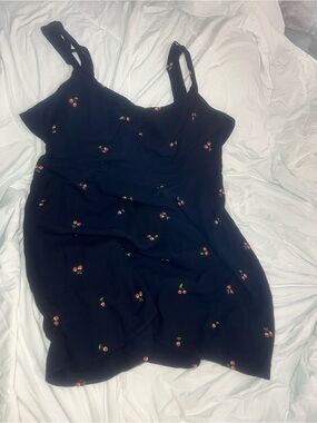 Old Navy Fit and Flare Crepe Mini Dress Cherry Print Size XXL